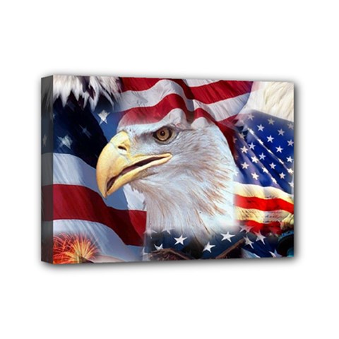 United States Of America Images Independence Day Mini Canvas 7  X 5  by Sapixe