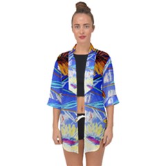 Dscf1385 - Sunflowers In Ceramic Jur Open Front Chiffon Kimono by bestdesignintheworld
