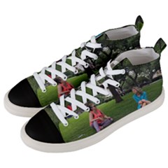 19688418 10155446220129417 1027902896 O - Walking With Daughter And Dog Men s Mid-top Canvas Sneakers by bestdesignintheworld
