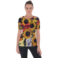 Sunflowers In A Scott House Short Sleeve Top by bestdesignintheworld