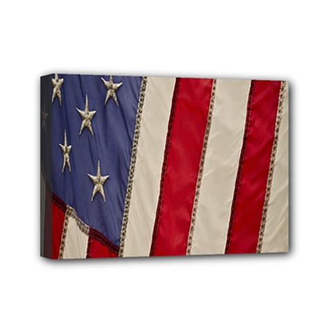 Usa Flag Mini Canvas 7  X 5  by Sapixe