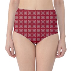 Christmas Paper Wrapping Paper High-waist Bikini Bottoms by Sapixe