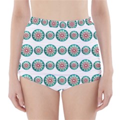 Christmas 3d Decoration Colorful High-waisted Bikini Bottoms by Sapixe
