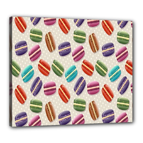Macaron Macaroon Stylized Macaron Canvas 24  X 20  by Sapixe
