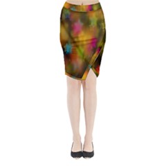 Star Background Texture Pattern Midi Wrap Pencil Skirt by Sapixe