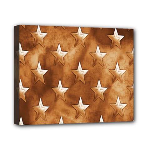 Stars Brown Background Shiny Canvas 10  X 8  by Sapixe