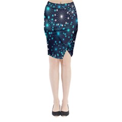 Wallpaper Background Abstract Midi Wrap Pencil Skirt by Sapixe
