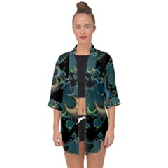 Fractal Art Artwork Digital Art Open Front Chiffon Kimono by Sapixe