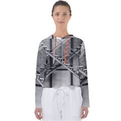 Architecture Stairs Steel Abstract Women s Slouchy Sweat by Sapixe