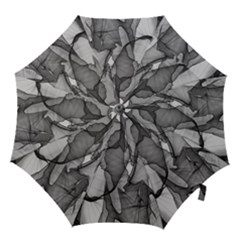 Abstract Black And White Background Hook Handle Umbrellas (medium) by Sapixe