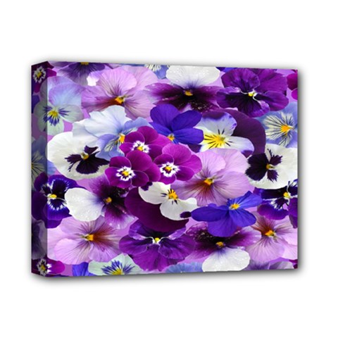 Graphic Background Pansy Easter Deluxe Canvas 14  X 11  by Sapixe