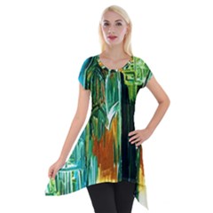 Ceramics Of Ancient Land 2 Short Sleeve Side Drop Tunic by bestdesignintheworld