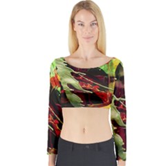 Enigma 1 Long Sleeve Crop Top by bestdesignintheworld