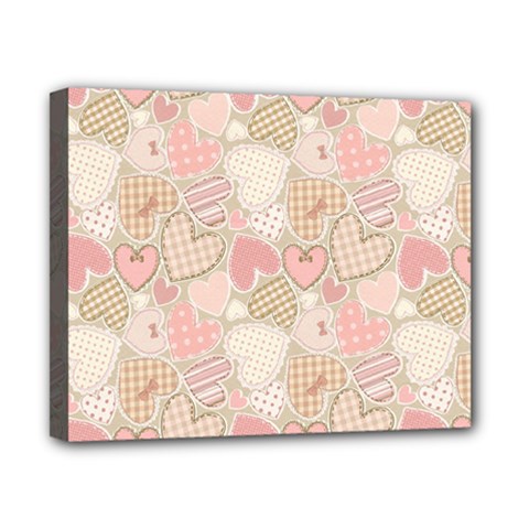 Cute Romantic Hearts Pattern Canvas 10  X 8  by yoursparklingshop