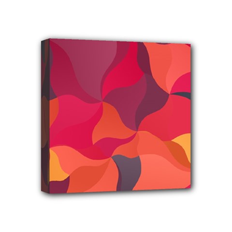 Red Orange Yellow Pink Art Mini Canvas 4  X 4  by yoursparklingshop