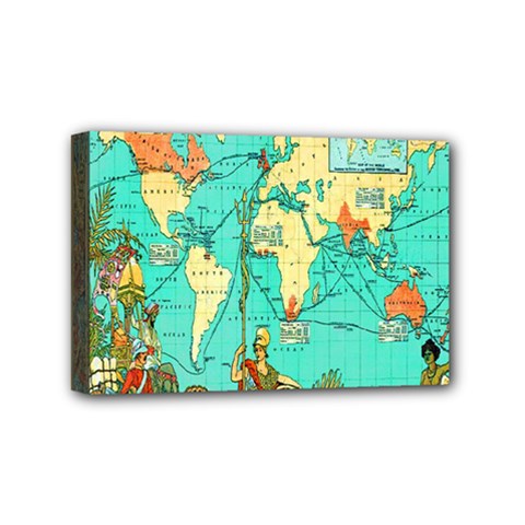 Vintage Map-1 Mini Canvas 6  X 4  by ArtworkByPatrick