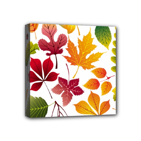 Beautiful Autumn Leaves Vector Mini Canvas 4  X 4  by Nexatart