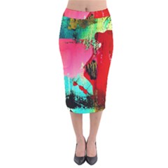 Humidity Velvet Midi Pencil Skirt by bestdesignintheworld