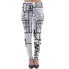 Drawing Lightweight Velour Leggings by ValentinaDesign