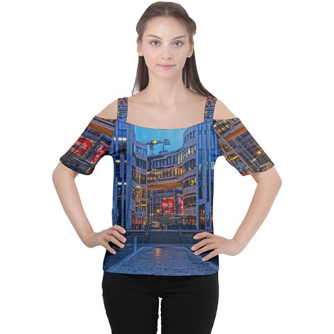Architecture Modern Building Cutout Shoulder Tee by Simbadda