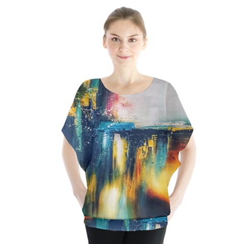 Art Painting Abstract Yangon Blouse by Simbadda