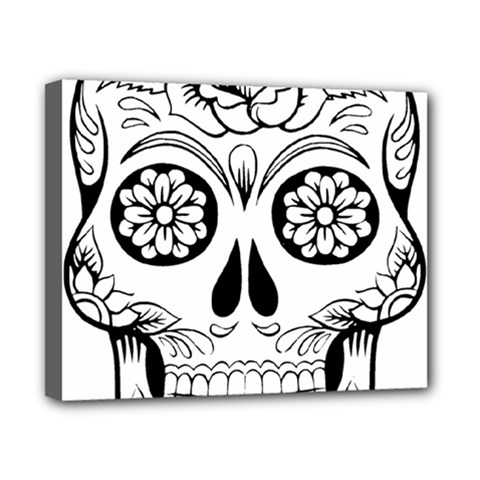 Sugar Skull Canvas 10  X 8  by StarvingArtisan