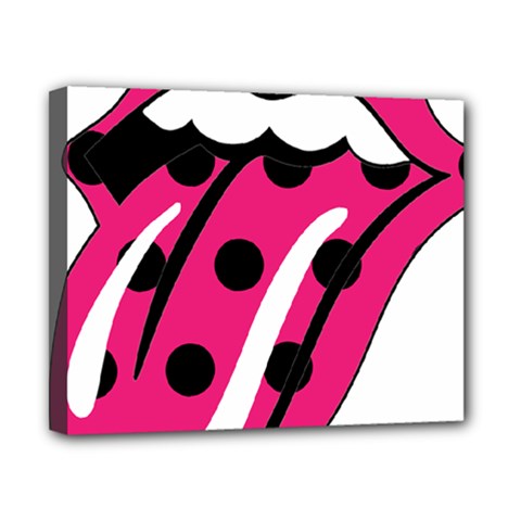 Pink Tongue Canvas 10  X 8  by StarvingArtisan