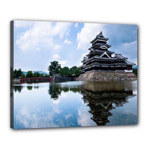 Beautiful Pagoda On Lake Nature Wallpaper Canvas 20  X 16  by Modern2018