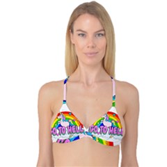 Go To Hell - Unicorn Reversible Tri Bikini Top by Valentinaart