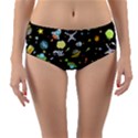 Space Pattern Reversible Mid-Waist Bikini Bottoms View3