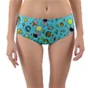 Space Pattern Reversible Mid-Waist Bikini Bottoms View3