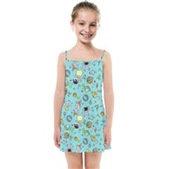 Space Pattern Kids Summer Sun Dress by Valentinaart