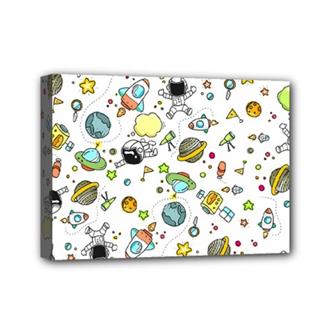 Space Pattern Mini Canvas 7  X 5  by Valentinaart
