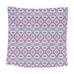 Colorful Folk Pattern Square Tapestry (large) by dflcprints