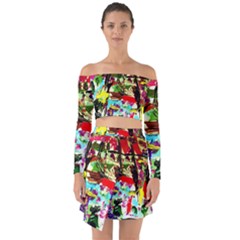 No Warrant For Blossoming Corner Off Shoulder Top With Skirt Set by bestdesignintheworld
