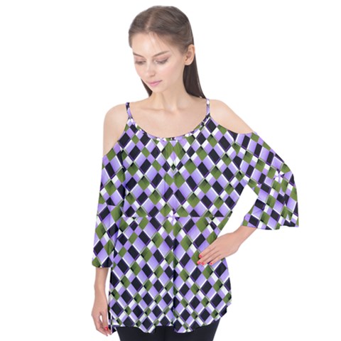 Hypnotic Geometric Pattern Flutter Tees by dflcprints