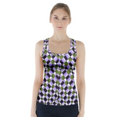 Hypnotic Geometric Pattern Racer Back Sports Top by dflcprints