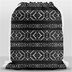 Futuristic Geometric Stripes Pattern Drawstring Bag (large) by dflcprints