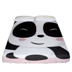 Panda Bear Funny Cute Fitted Sheet (king Size) by Simbadda