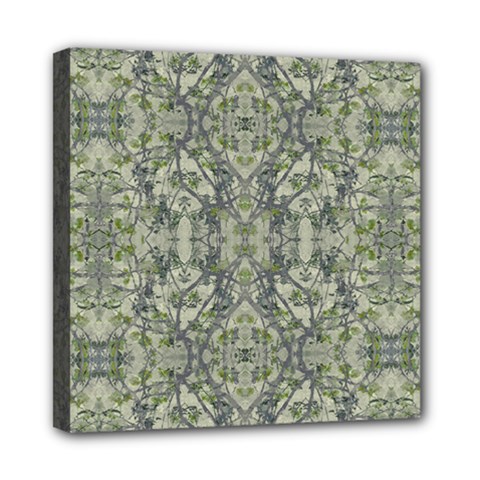 Modern Noveau Floral Collage Pattern Mini Canvas 8  X 8  by dflcprints