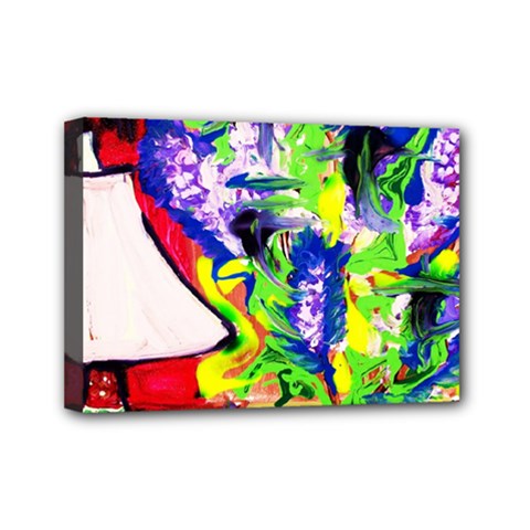 Lilac, Lamp And Curtain Window 1 Mini Canvas 7  X 5  by bestdesignintheworld