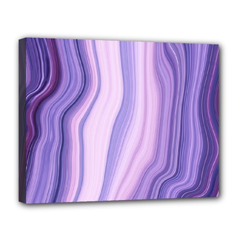 Marbled Ultra Violet Canvas 14  X 11  by NouveauDesign