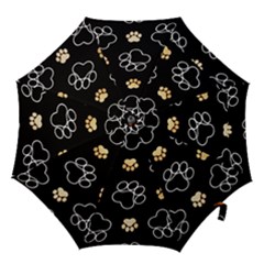 Dog Pawprint Tracks Background Pet Hook Handle Umbrellas (small) by Nexatart