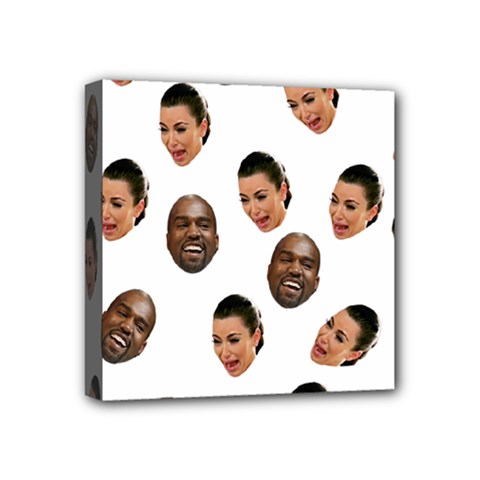 Crying Kim Kardashian Mini Canvas 4  X 4  by Valentinaart