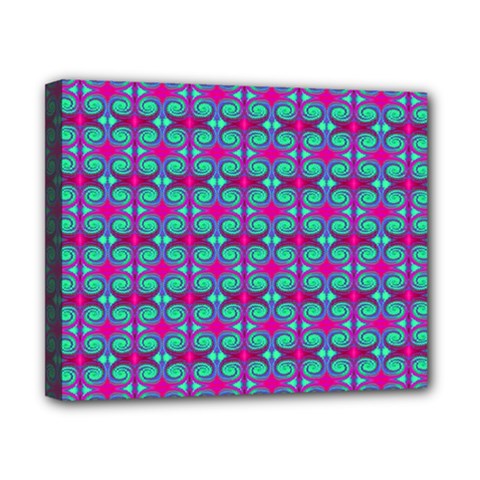 Pink Green Turquoise Swirl Pattern Canvas 10  X 8  by BrightVibesDesign