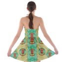 Peace Will Be In Fantasy Flowers With Love Strapless Bra Top Dress View2