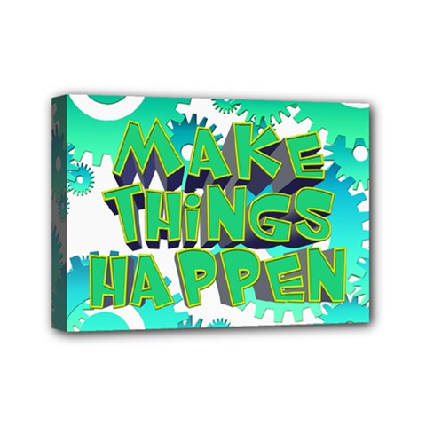 Gears Gear Interaction Act Do Mini Canvas 7  X 5  by Sapixe