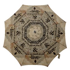 Motivational Calligraphy Grunge Hook Handle Umbrellas (medium) by Sapixe