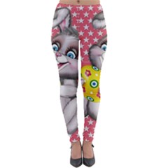 Illustration Rabbit Easter Lightweight Velour Leggings by Sapixe