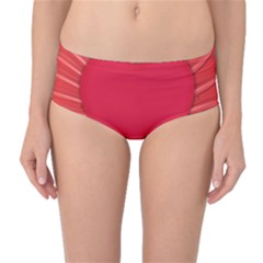 Background Texture Heart Love Mid-waist Bikini Bottoms by Sapixe